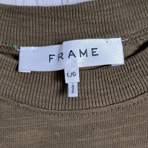 Frame Denim Olive Short Sleeve Women's Top - Picture 2 of 3
